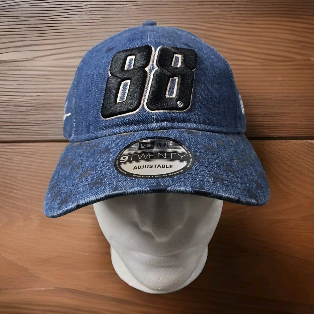Nascar New Era 9Twenty #88 Denim Baseball Cap Hat Mens Adjustable‎ Strapback